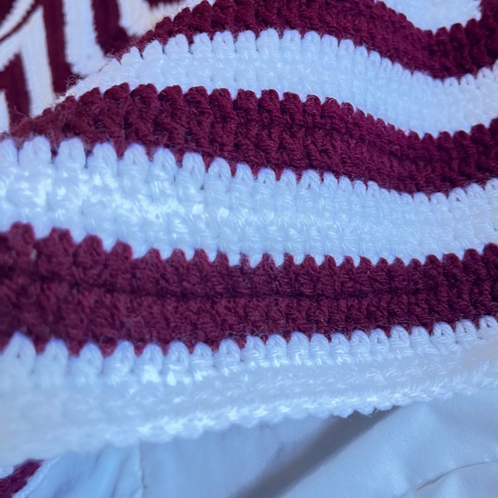 Handmade Crochet Striped Decor Star Blanket - Picture 2 of 3